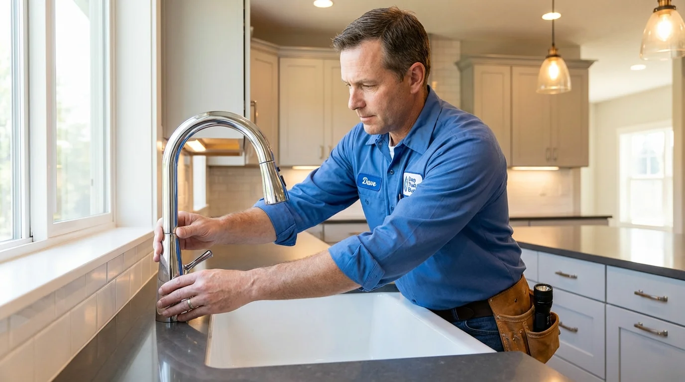 Kitchen faucet installation by Johns Plumbing LLC in Waterford